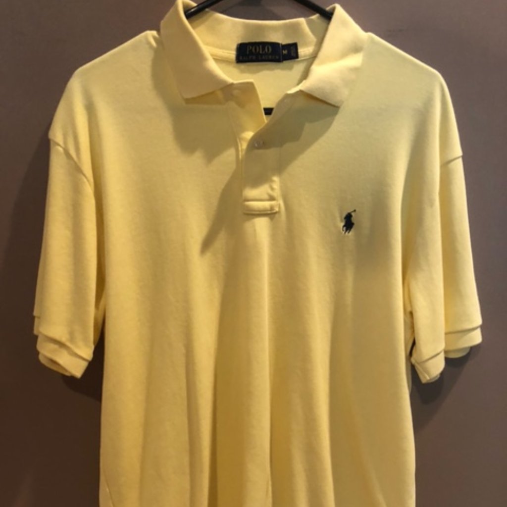 Polo Ralph Lauren Mens Light Yellow Polo Medium